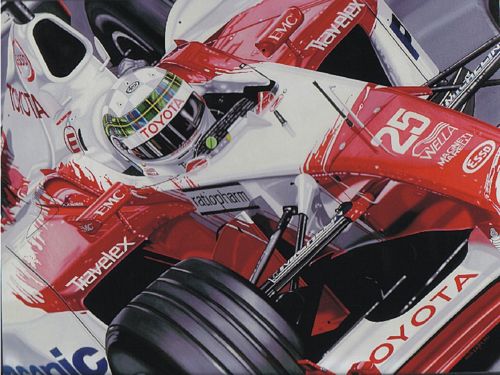 Allan McNish Colin Carter - Tartan Toyota - Alan McNish Toyota 2002 Ltd Ed 100 Giclee Canvas stretched on to 2