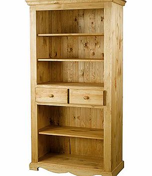 Alpes Developpement Farmer Solid Pine 2 Drawer Bookcase