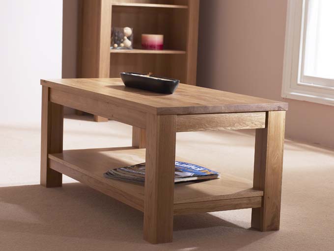 alpine Contemporary Oak Coffee Table