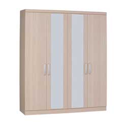 - Vigo 4 Door Wardrobe with 2 Mirror