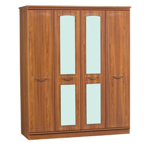 Alstons Canterbury 4 door wardrobe with 2 mirror