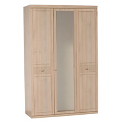 Alstons Lattice 45 3 Door Wardrobe with Mirror