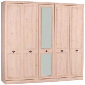 Alstons Oyster Bay 5 Door Wardrobe with 1 Mirror