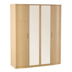 Synergy 4 Door Wardrobe with 2 Mirror