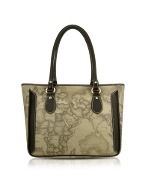 Alviero Martini 1a Prima Classe - Geo Turtle Dove Zip Tote Bag