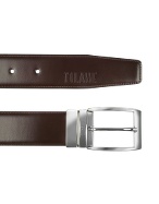 Alviero Martini 1a Prima Classe - Men` Black and Brown Reversible Leather Belt