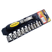 11pc 3/8 Drive Black Nickel Socket Set