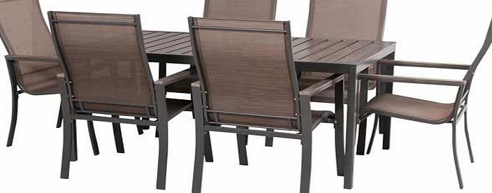 Amalfi 6 Seat Patio Furniture Dining Set -