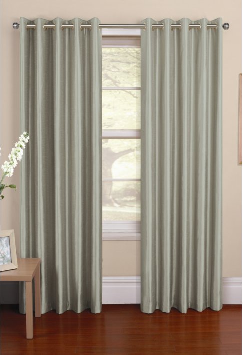 Silver Lined Eyelet Curtains