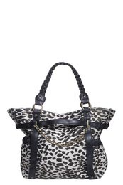 animal print oversized shopper bag