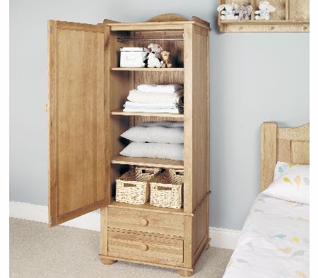 Oak Childrens Single Wardrobe (Amelie Oak