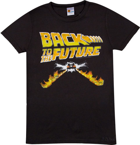 Ladies Delorean Firetracks Back To The Future T-Shirt