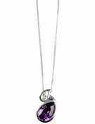 9ct White Gold Cubic Zirconia Amethyst and White