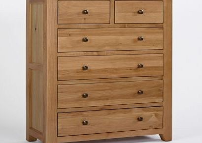 Ametis Devon Oak 2 4 Chest of Drawers