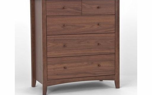 Ametis Home Origins Alba Walnut 2 3 Drawer Chest