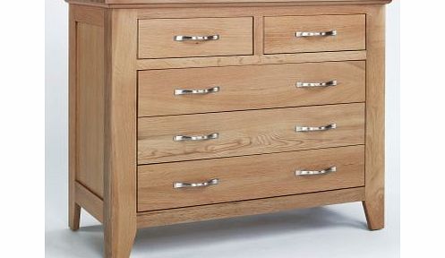 Ametis Sherwood Oak 2 Over 3 Drawer Chest