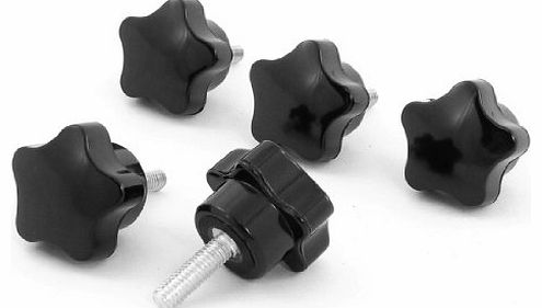 Amico 5 Pcs Machine Tool M6 x 20 Male Thread 32mm Dia Bakelite Knobs Handle