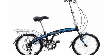 Ammaco PAKKA LITE SE COMPACT AND LIGHTWEIGHT FOLDING BIKE 20`` WHEEL 6 SPEED ALLOY BLACK