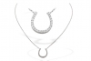 White Gold Diamond Horseshoe Pendant