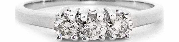 White Gold Diamond Trilogy Ring (075)