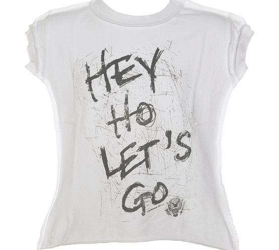 Kids Ramones Hey Ho Lets Go White T-Shirt