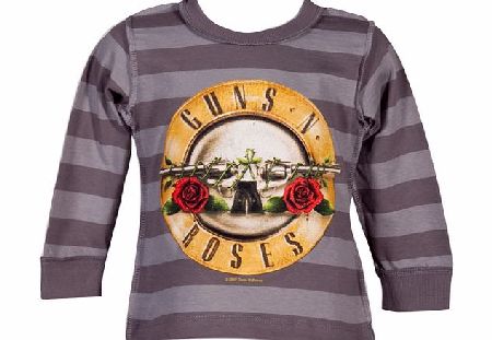 Kids Striped Guns N Roses Drum Long Sleve