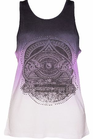 Ladies Premium Purple Tie Dye Diamante Deftones