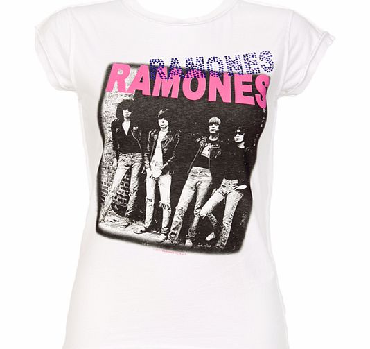 Ladies Diamante Rocket To Russia Ramones White