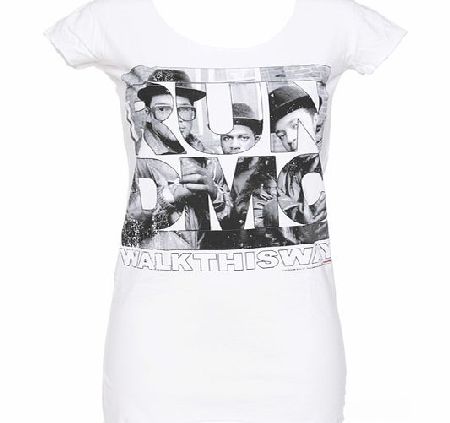 Ladies Run DMC Walk This Way White T-Shirt from