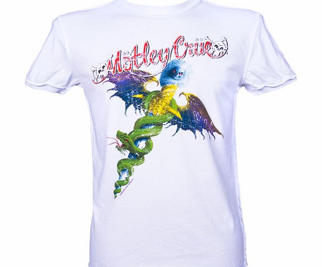 Mens Motley Crue Dr Feelgood White T-Shirt