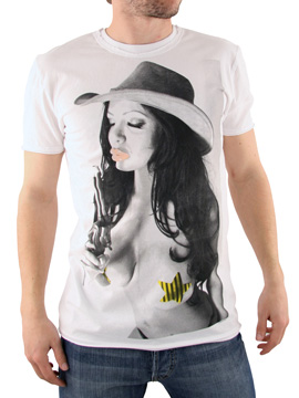 White Pin Up Gina T-Shirt