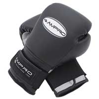 ampro PU Sparring Glove Black 14oz