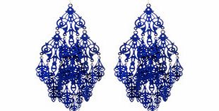 Gabrielle blue chandelier earrings