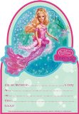 Amscan Barbie Mermaidia Party Invitations