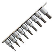 10Pc 3/8 Torque Bit On Rail I8200