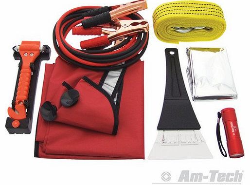 Amtech S9Q7 - 7 PIECE AUTOMOTIVE WINTER EMERGENCY KIT FOR CAR VEHICLE BREAKDOWN SAFETY