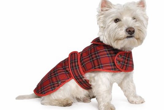 Ancol Muddy Paws Highland Tartan Coat Red Medium