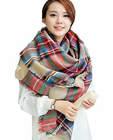 ANDI ROSE Women Ladies Fashion Warm Soft Tartan Scarf Scarves Hijab Wrap Shawl (Mixed)