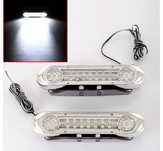 Andoer Universal White 28-LED Daytime Running Light DRL Car Fog Day Driving Lamp