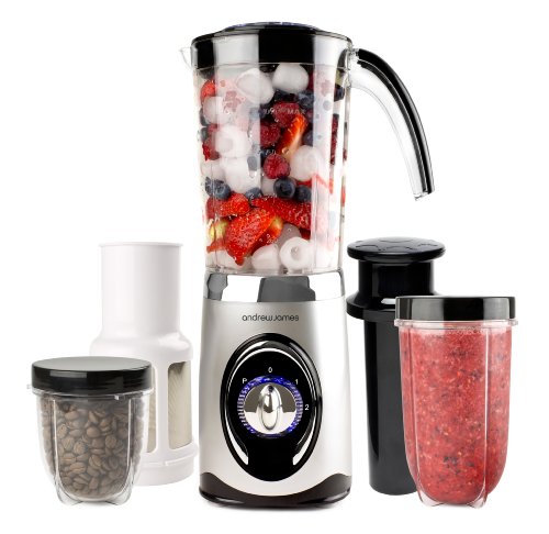 Andrew James 4 in 1 Multifunctional 1 Litre Smoothie Maker, 1.5 litre Blender, Grinder And Juicer