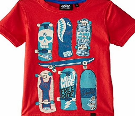 Animal Boys Helter T-Shirt, Multicoloured (Hibiscus), 11 Years (Manufacturer Size:Medium)