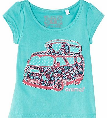 Girls Adalee T-Shirt, Green (Pacific), 11 Years (Manufacturer Size:Medium)