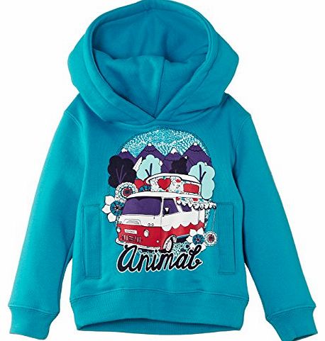 Animal Girls Renatta Hoodie, Blue (Dark Turquoise), 13 Years (Manufacturer Size:Large)