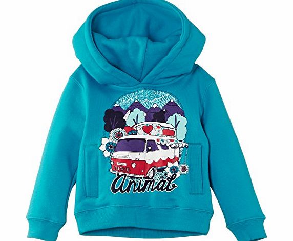 Animal Girls Renatta Hoodie, Blue (Dark Turquoise), 5 Years (Manufacturer Size:5/6)