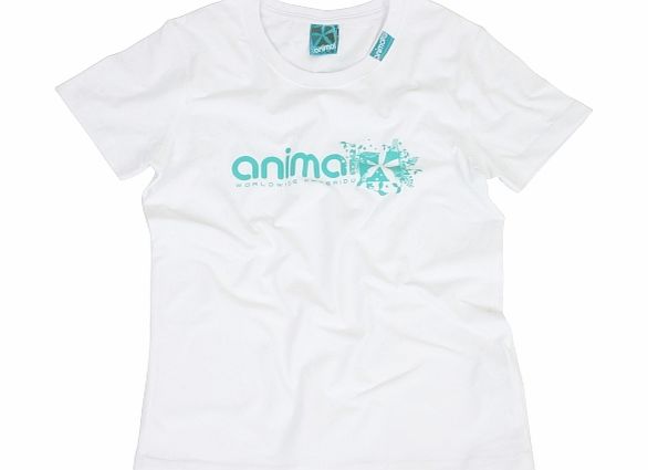 Ladies Animal Aunt Melba Stretch Tee 001 White