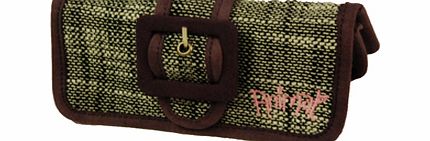 Ladies Animal Malindi Textured Canvas Purse. Black