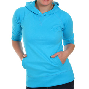 Animal Ladies Cobia Cropped sleeve hoody - Blue