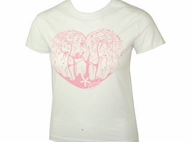 Ladies Animal Aksi Crew Printed T-Shirt. White