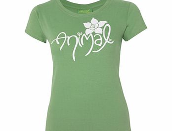 Ladies Animal Ayton Crew Printed T-Shirt. Shamrock