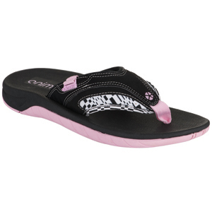 Ladies Animal Eden Flip Flop. Black